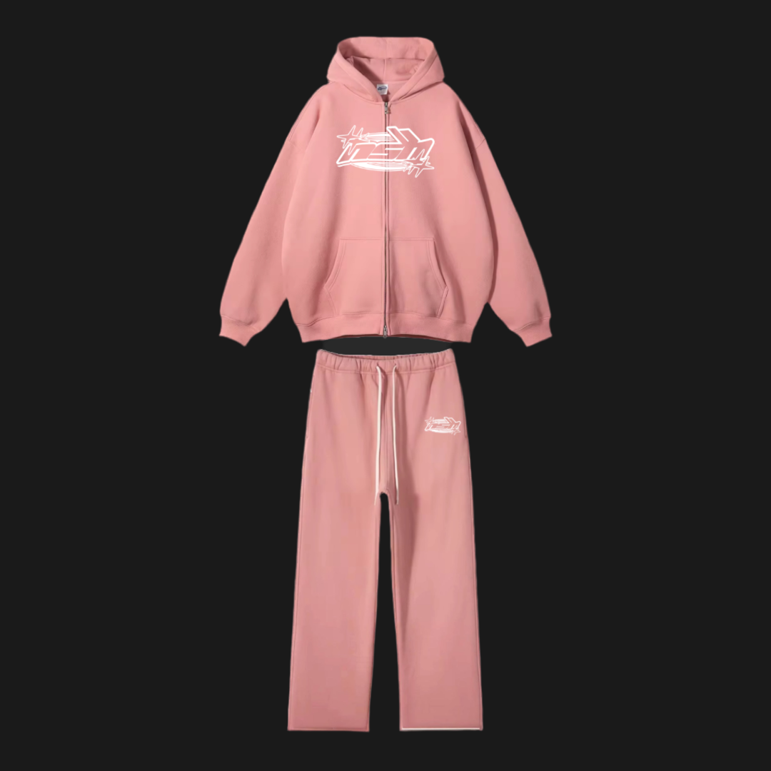 Pink logo tracksuit