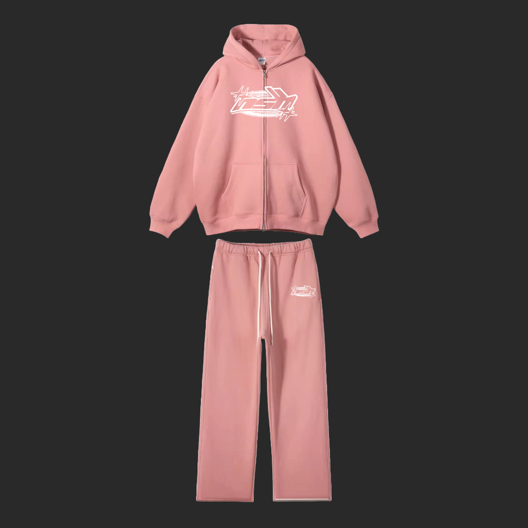 Pink logo tracksuit